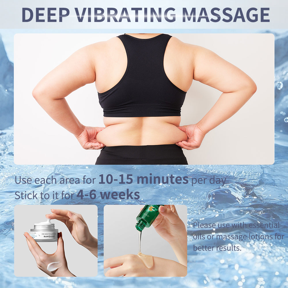 Body Slimming Massager 692 3 Covers White Gold