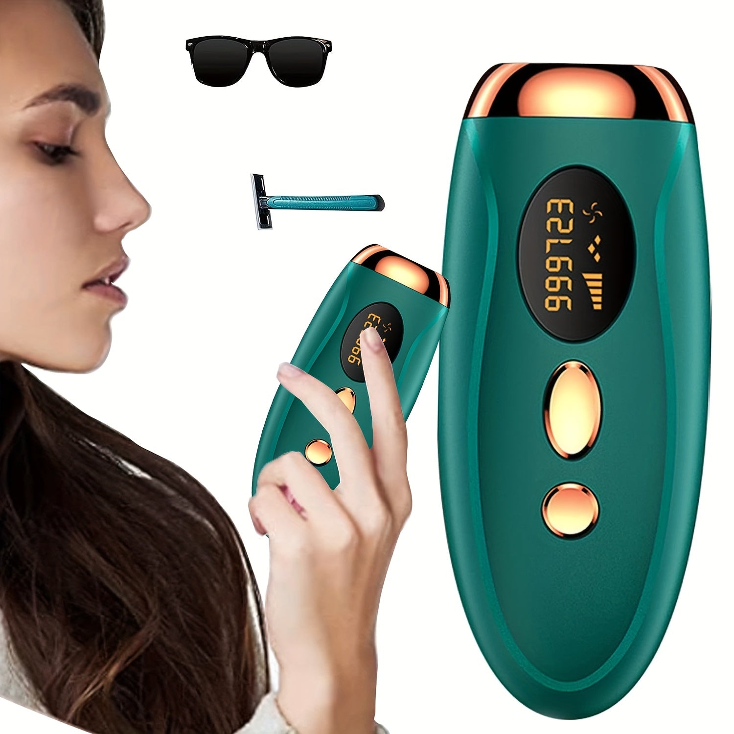 Laser Ice Hair Removal Device US Green