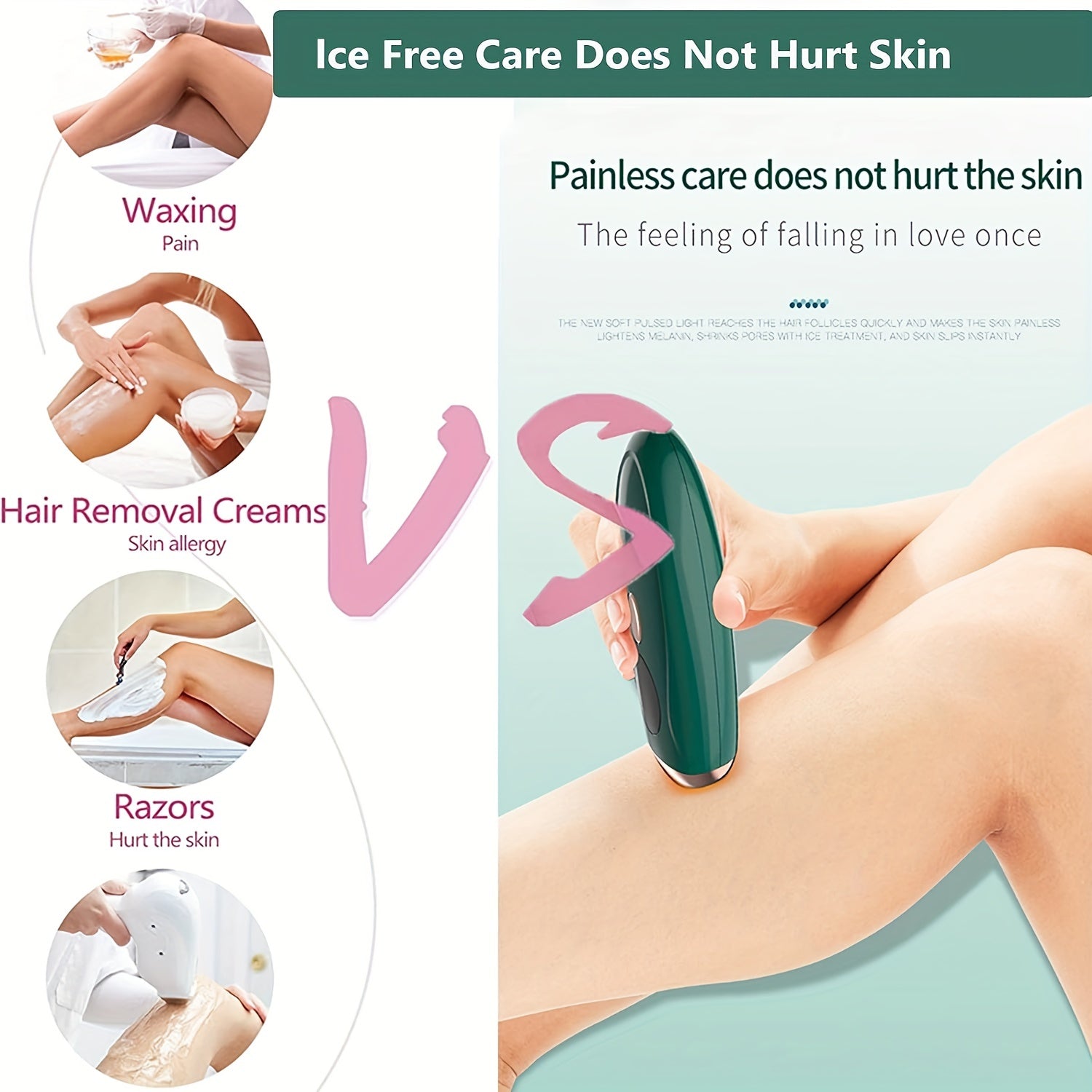 Laser Ice Hair Removal Device US Green