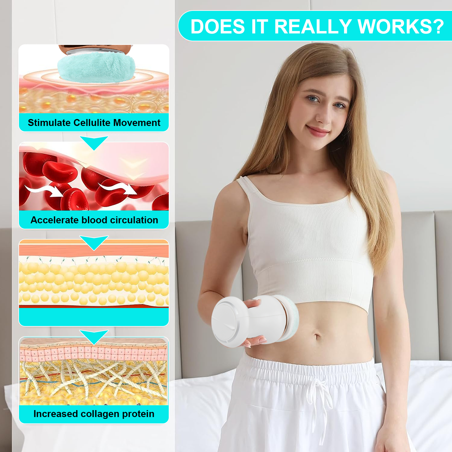 Single Mode Slimming Massager US White