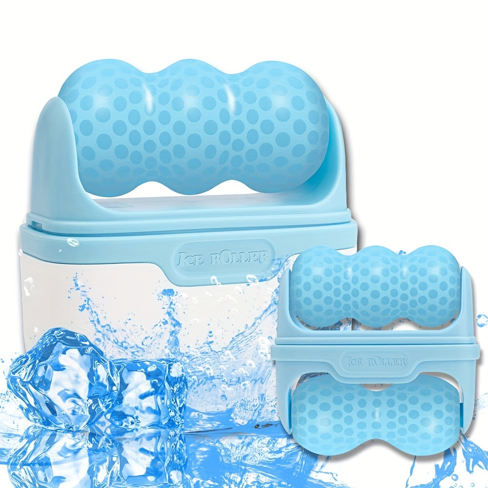 W-Shaped Ice Roller Massage Tool Blue