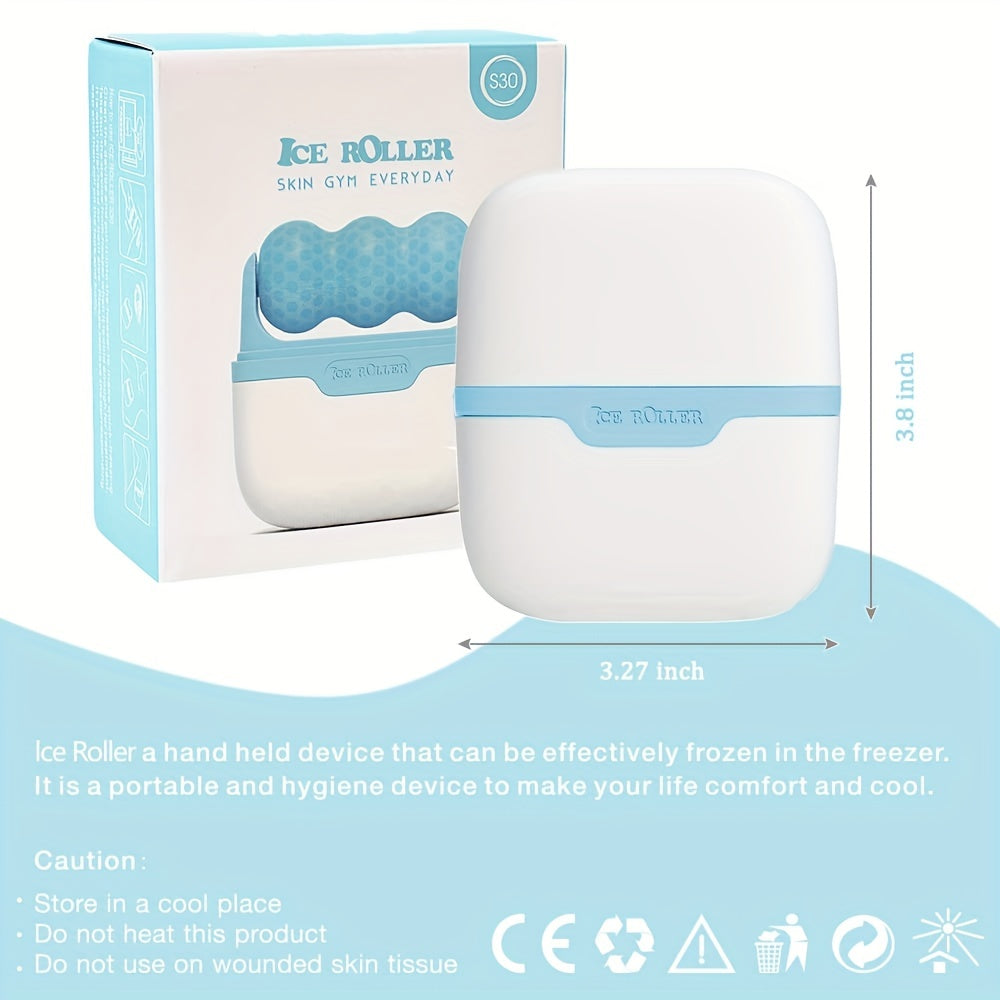 W-Shaped Ice Roller Massage Tool Blue