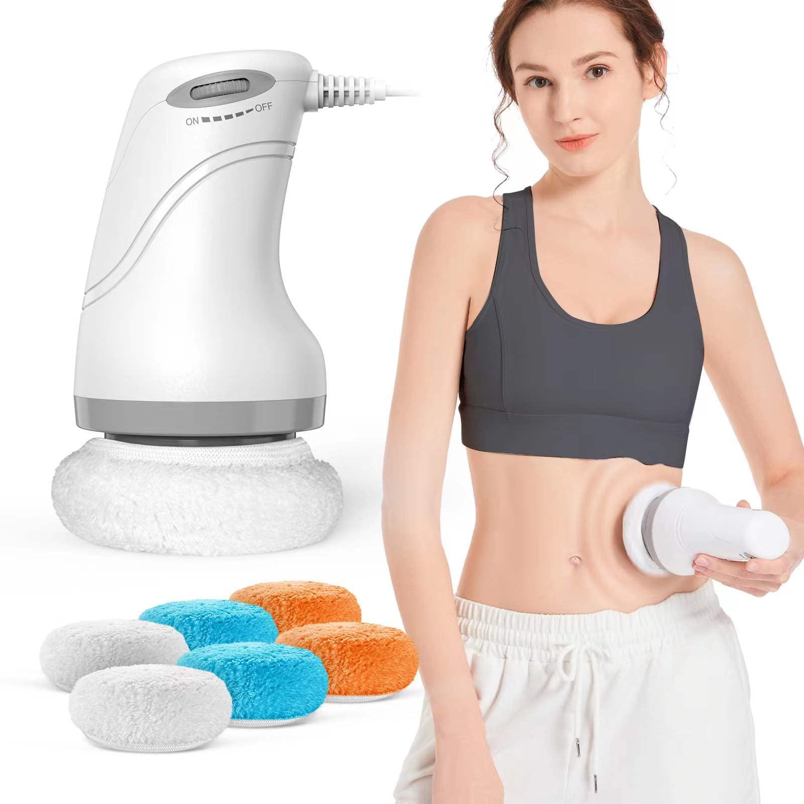 Body Slimming Massager 6 Covers US White