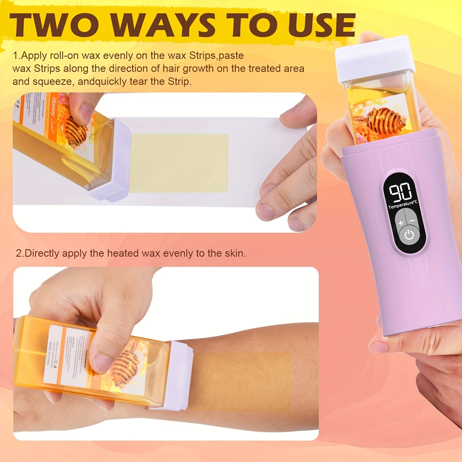 Portable Wax Melting Machine US Plug Purple No Logo