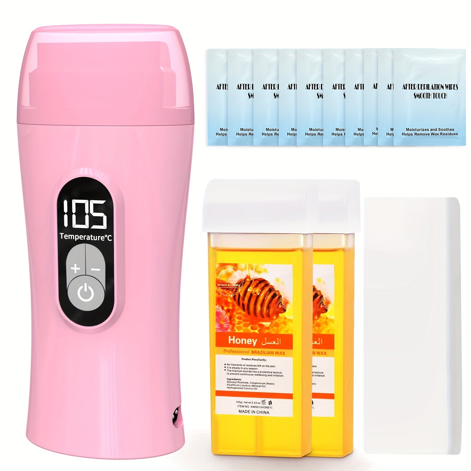 Portable Wax Melting Machine US Plug Pink No Logo