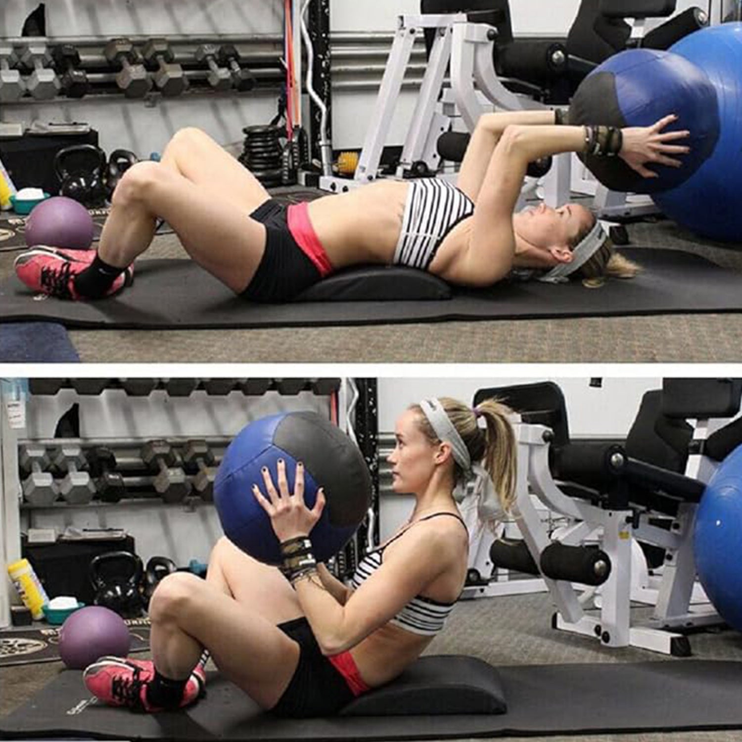 Portable AB Core Training Mat Black