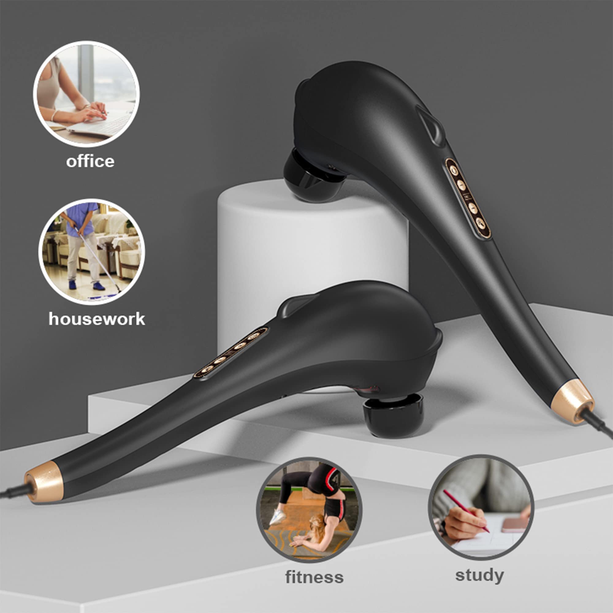 Dolphin Handheld Wired Massager US Black