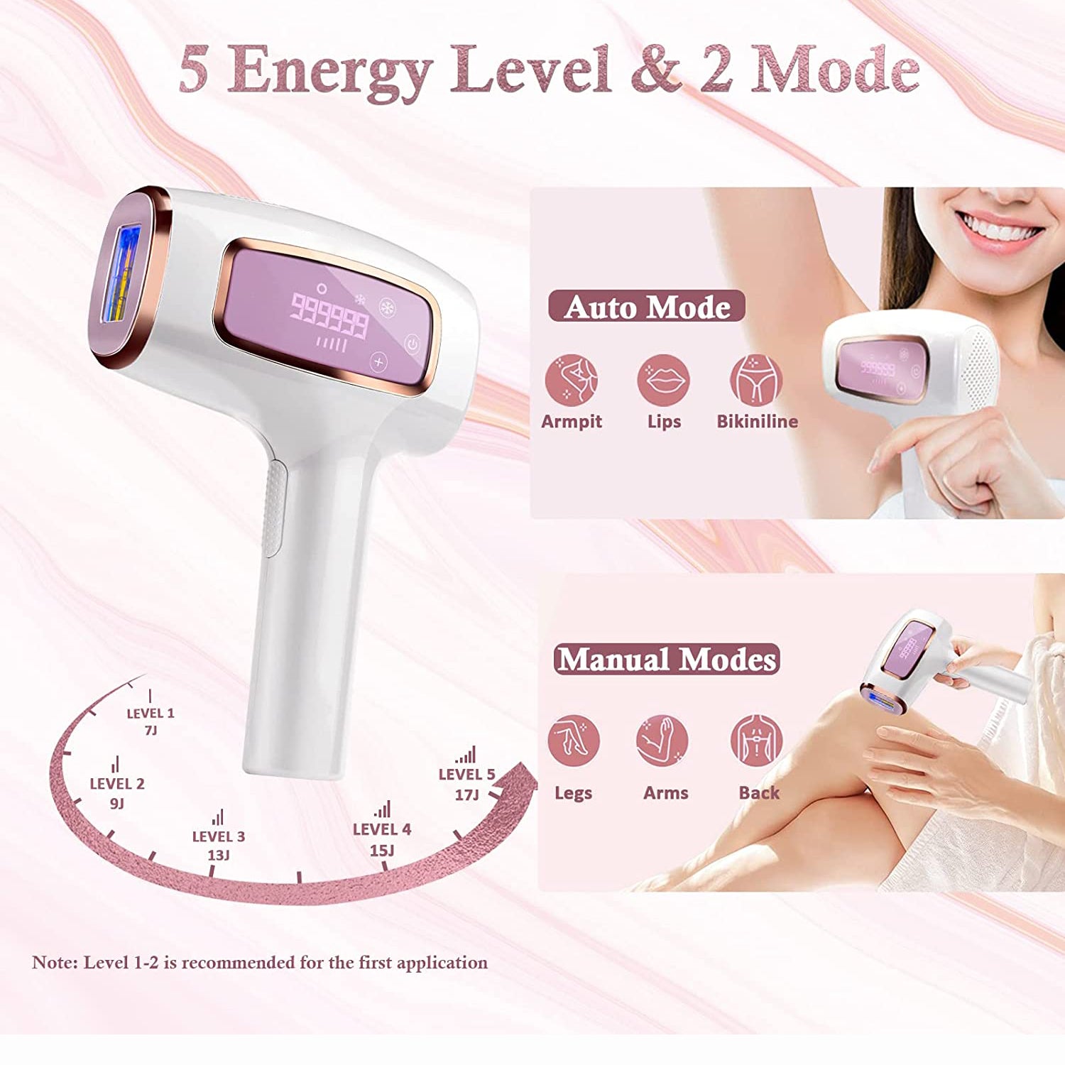 Handheld IPL Ice Hair Removal Device US Plug