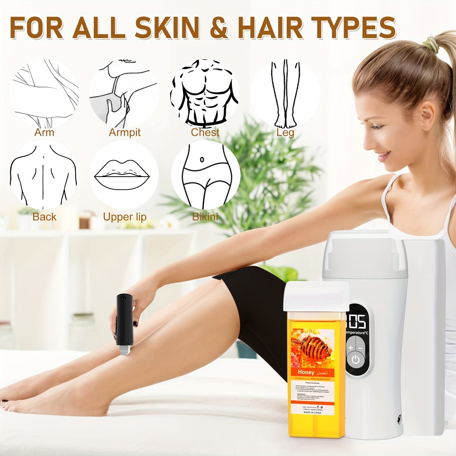 Portable Wax Melting Machine US Plug White No Logo