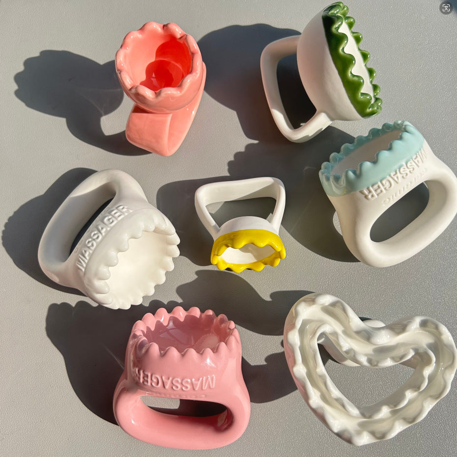 Ceramic Gua Sha Tool Off White