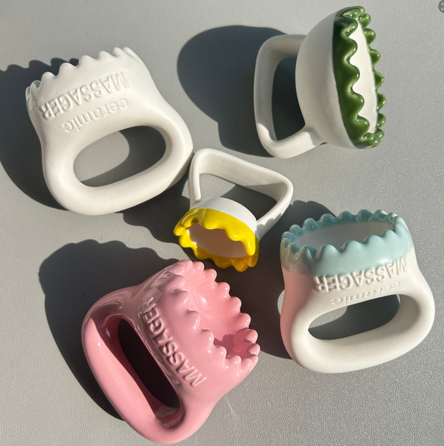 Ceramic Gua Sha Tool Off White