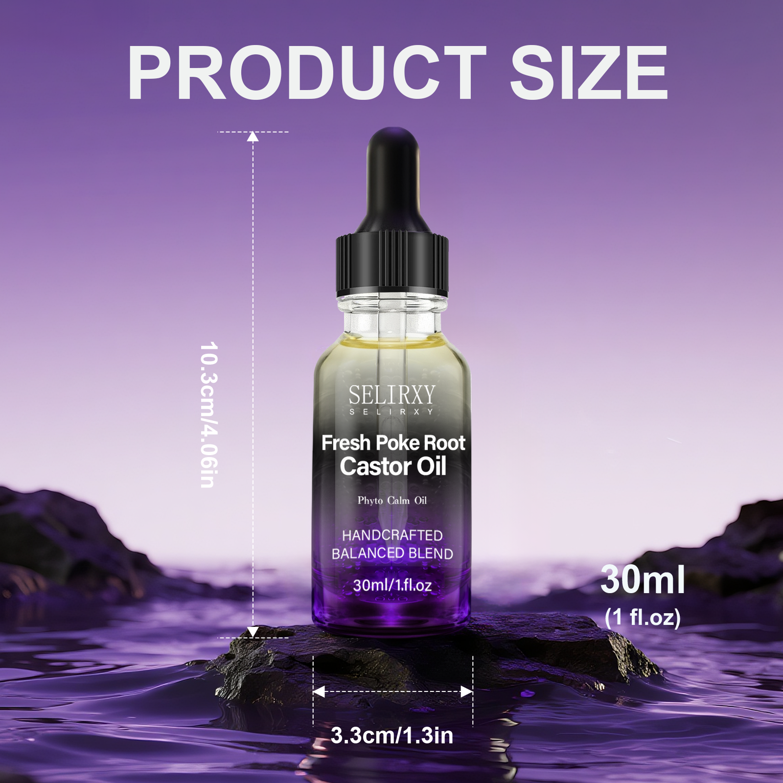 30ML Castor Oil Blend – Herbal Body Massage Oil with Vitamin E for Daily Care