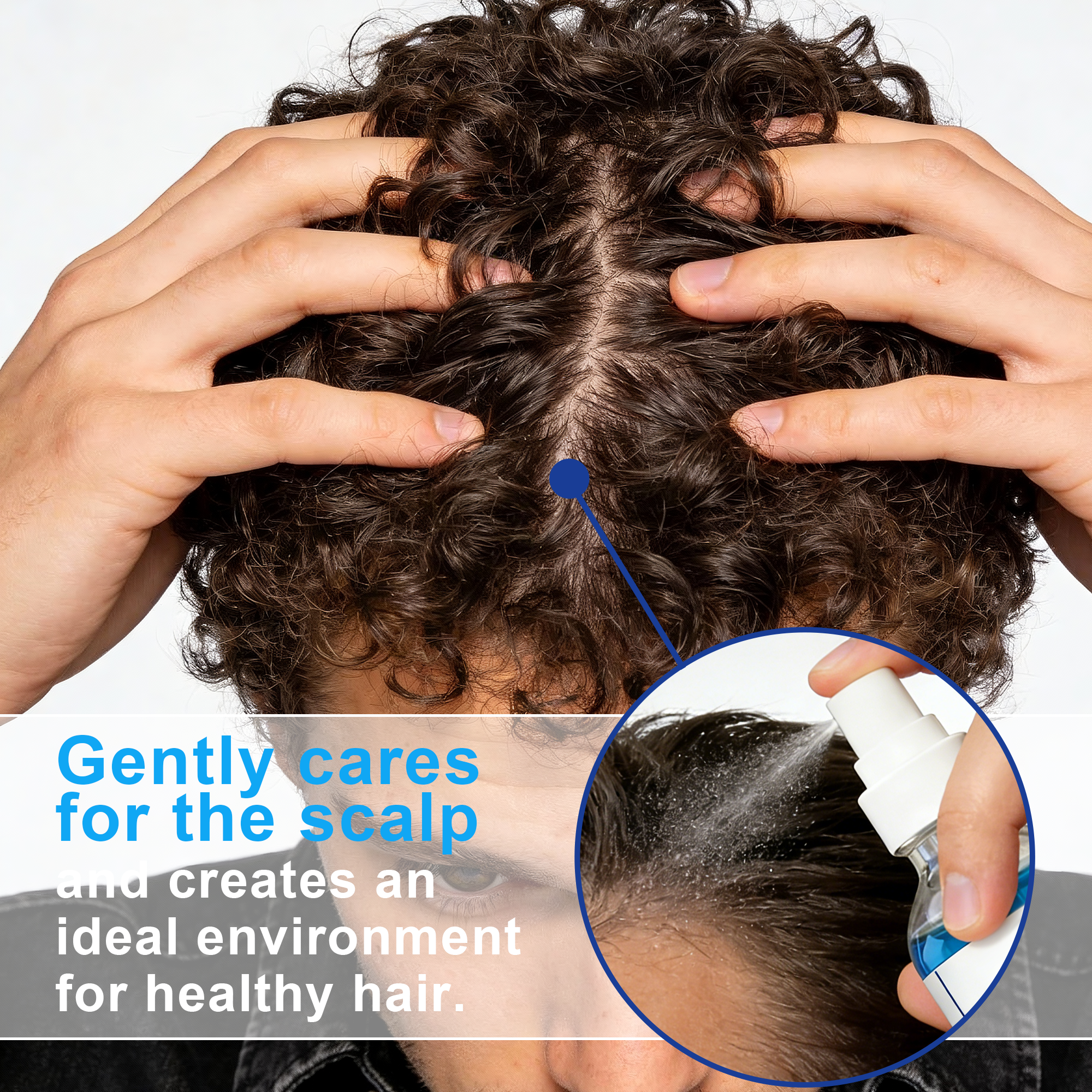 Copper Peptide (GHK-Cu) Scalp Serum 60ML – Lightweight Hydrating Scalp Essence for Daily Hair Care