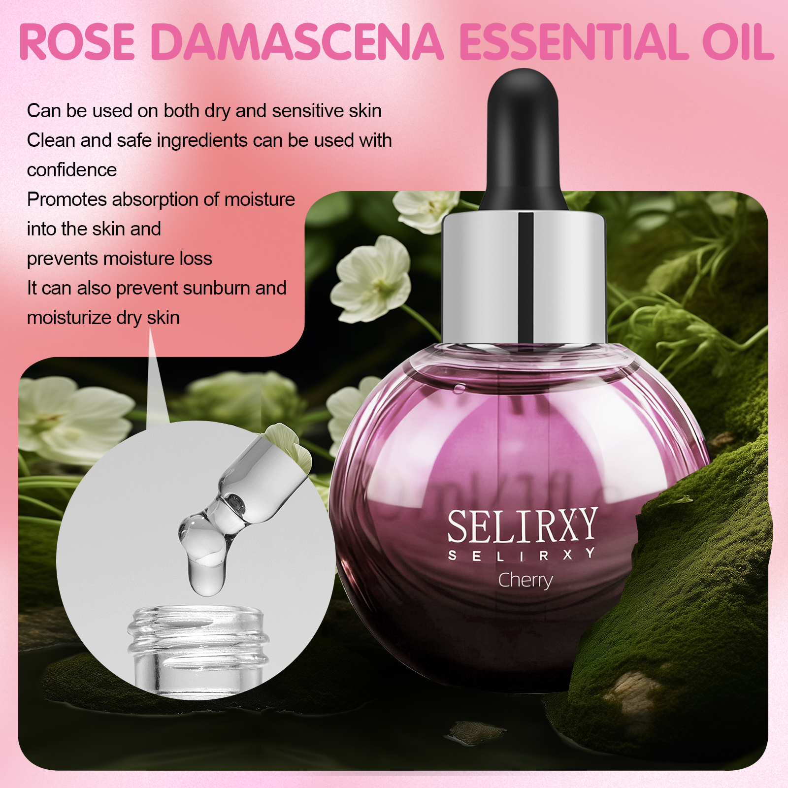 Rose Face Oil – Hydrating, Restorative & Even Tone Serum