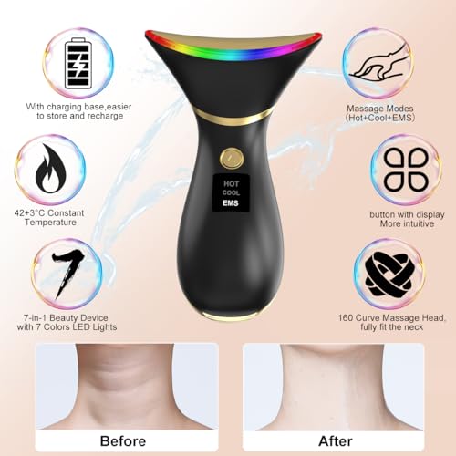 Face Massager Electric,7 Color Light Therapy Wand
