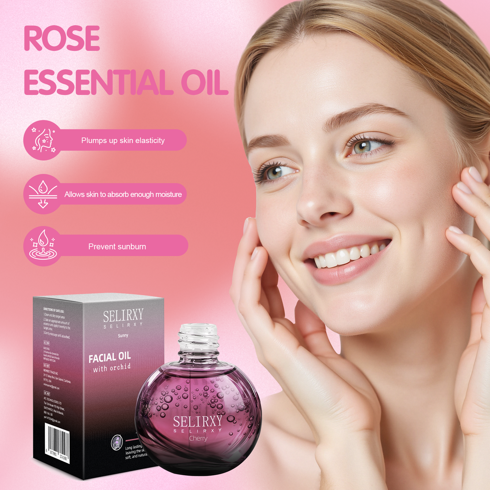 Rose Face Oil – Hydrating, Restorative & Even Tone Serum