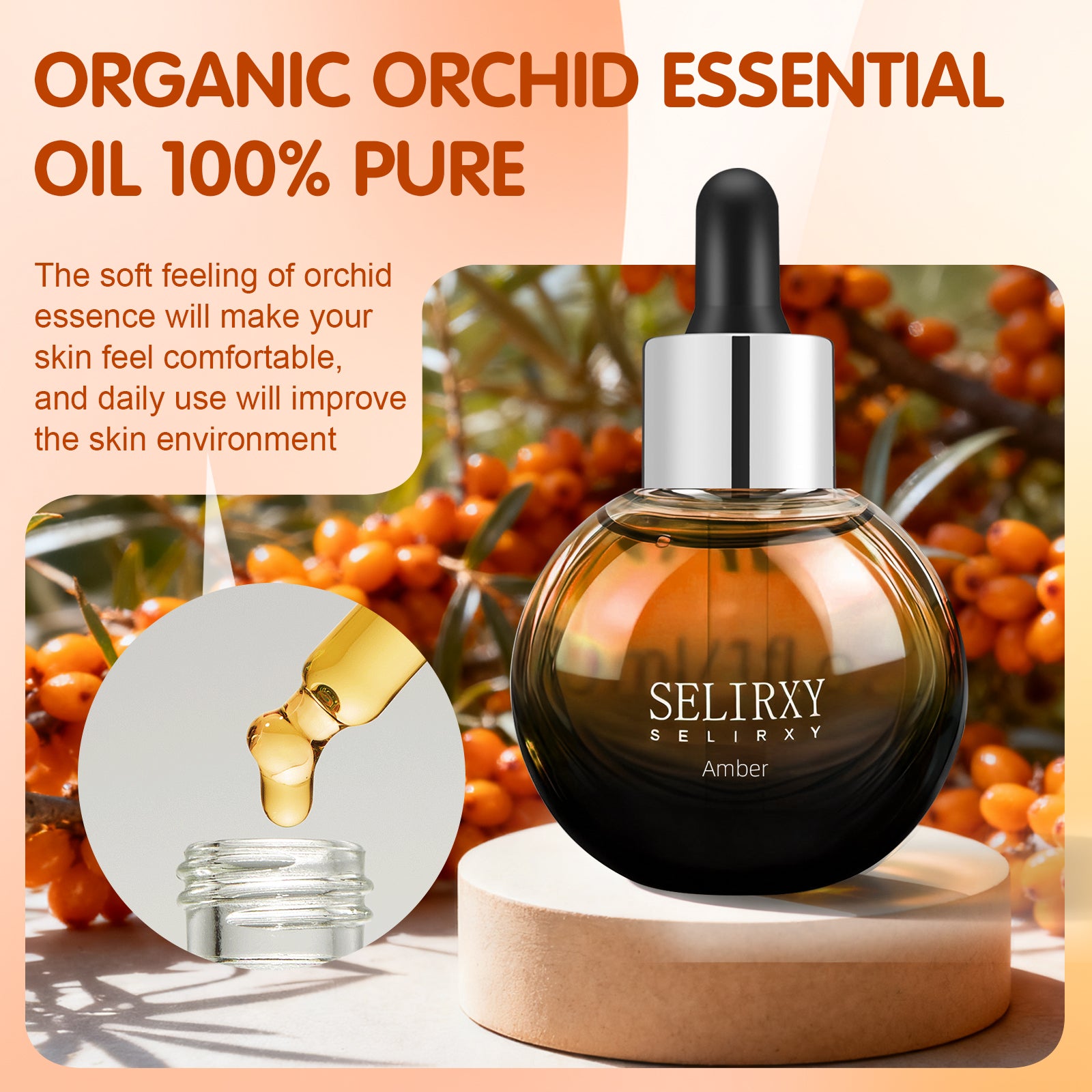 Sea Buckthorn Face Oil with CoQ10 & Vitamin E– Hydrating, Soothing & Nourishing Serum