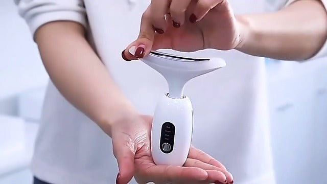 LED Face and Neck Massager, High Frequency Vibrati