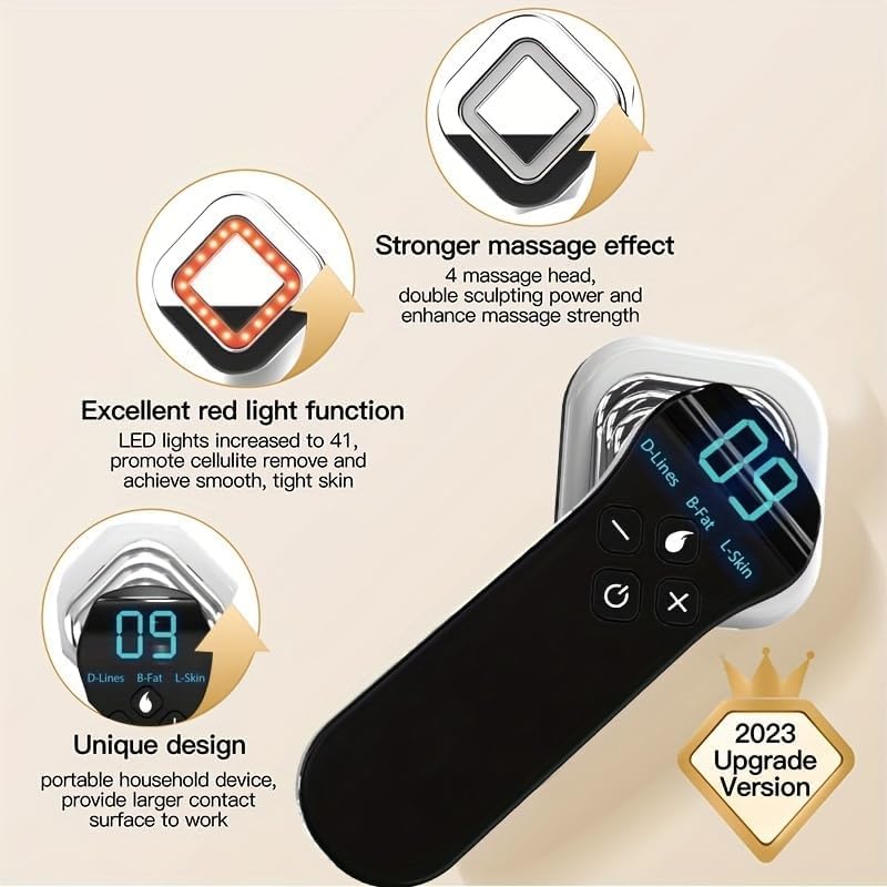 RF Body Sculpting Cellulite Massager Handheld Black/White