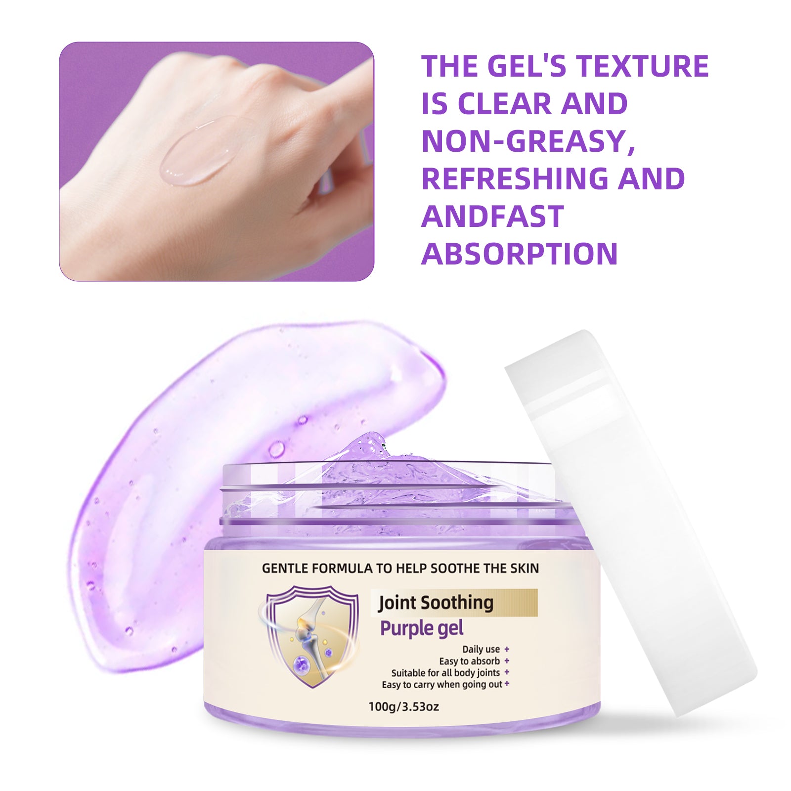Purple Joint Pain Gel – Moisturizing Relief Cream for Body