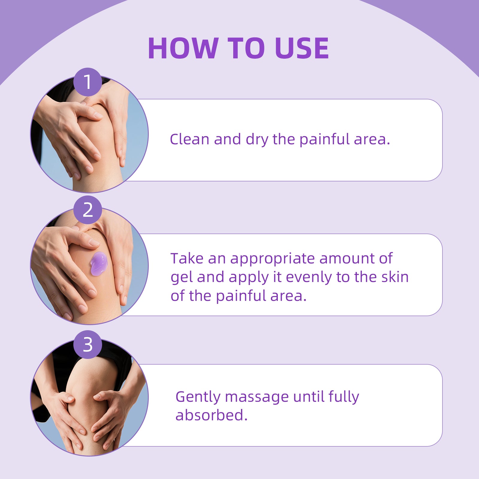 Purple Joint Pain Gel – Moisturizing Relief Cream for Body