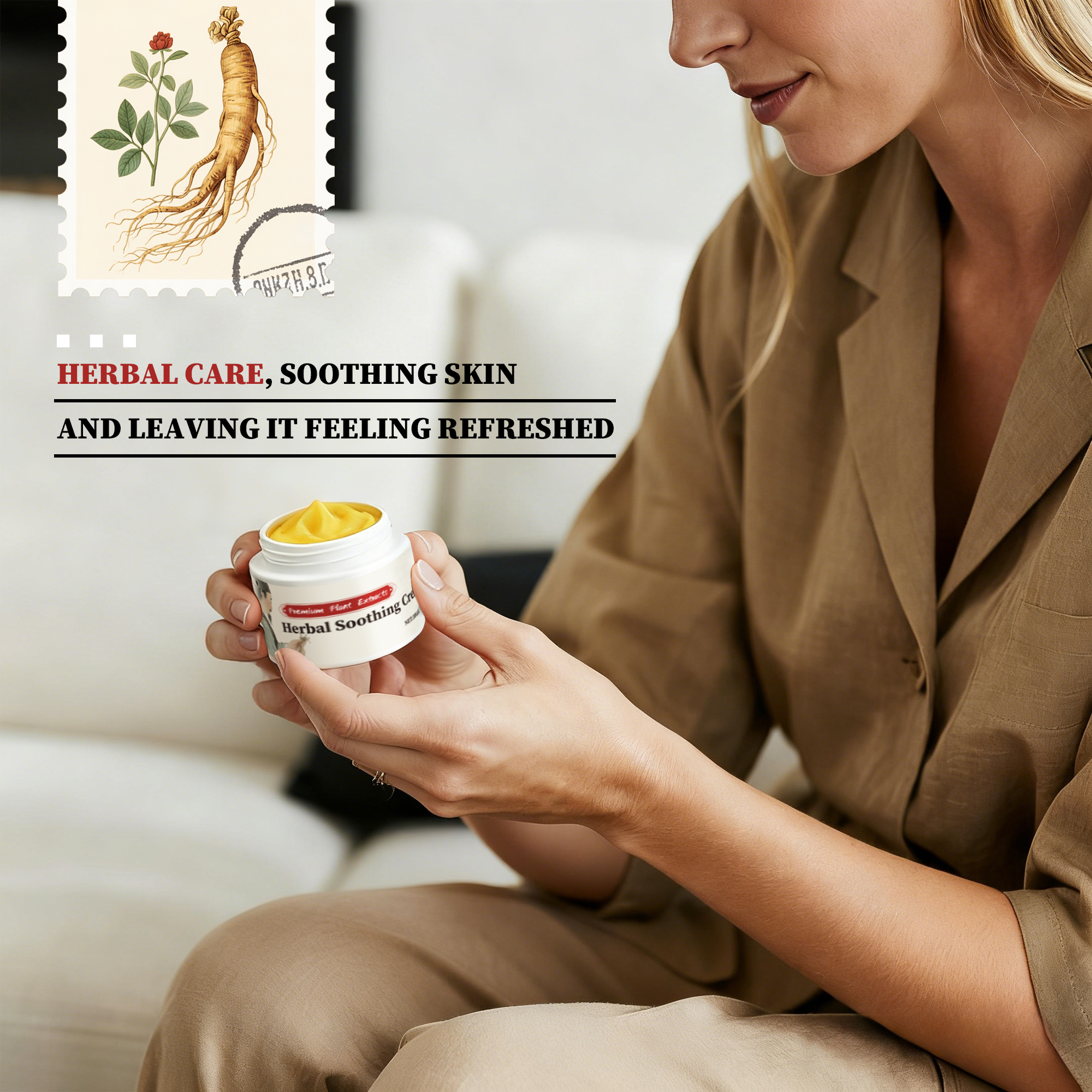 Herbal Body Balm，Refreshing Moisturizing for Smooth Hydrated Skin