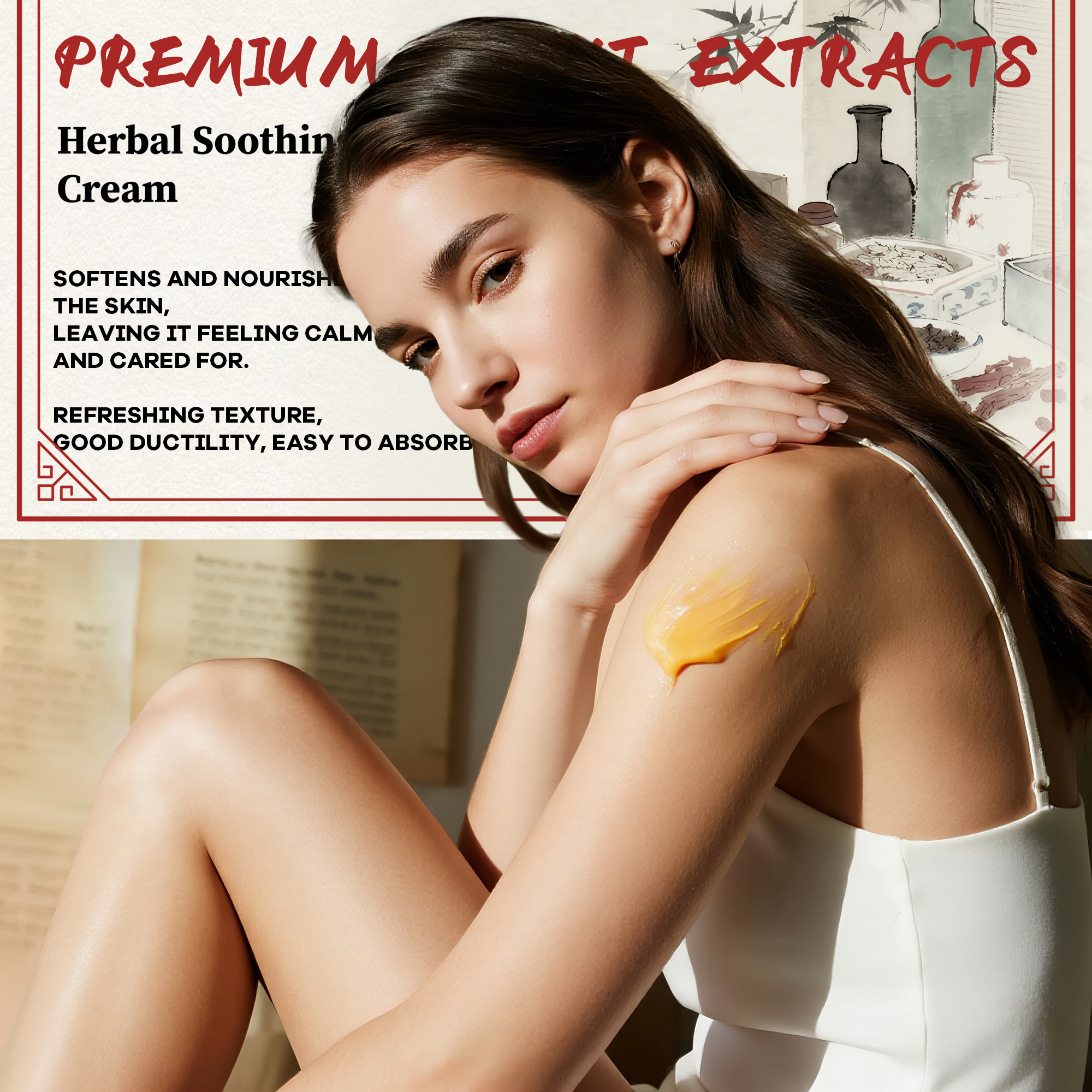 Herbal Body Balm，Refreshing Moisturizing for Smooth Hydrated Skin