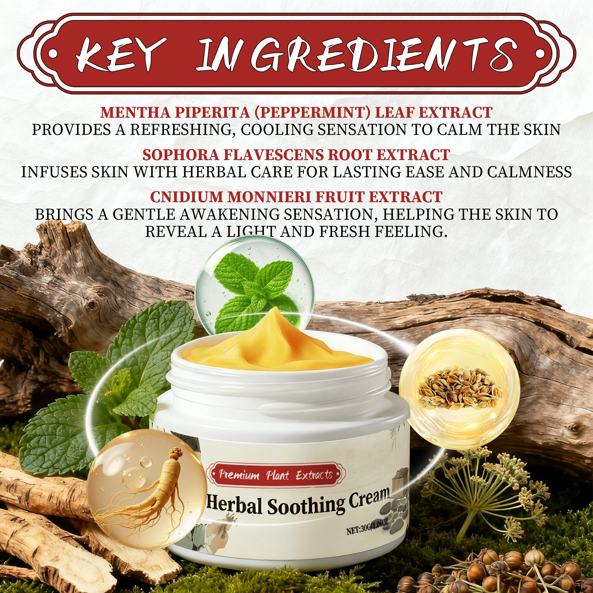 Herbal Body Balm，Refreshing Moisturizing for Smooth Hydrated Skin