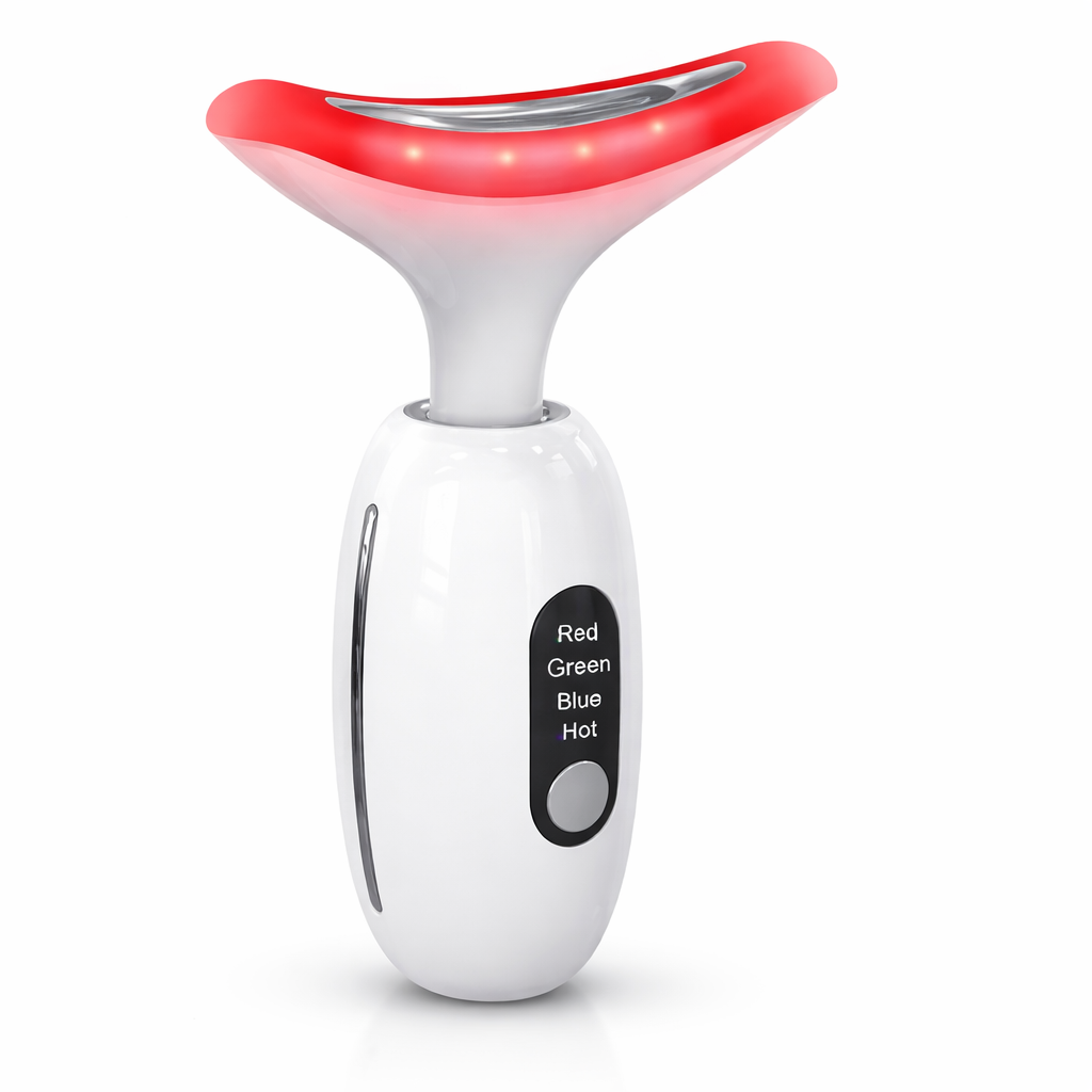 LED Face and Neck Massager, High Frequency Vibrati