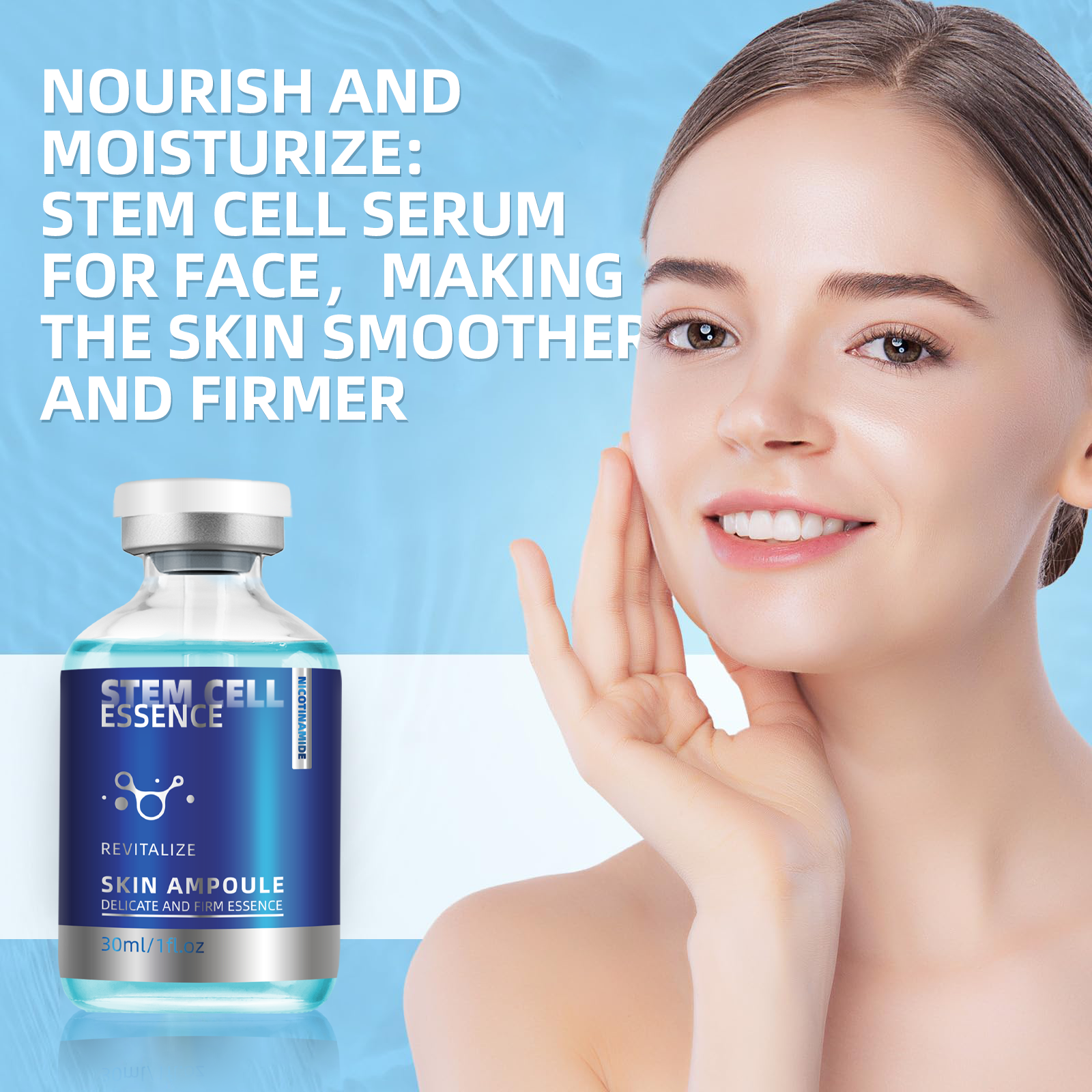 Stem Cell Face Serum – Hydrating & Brightening, 30ml/1oz