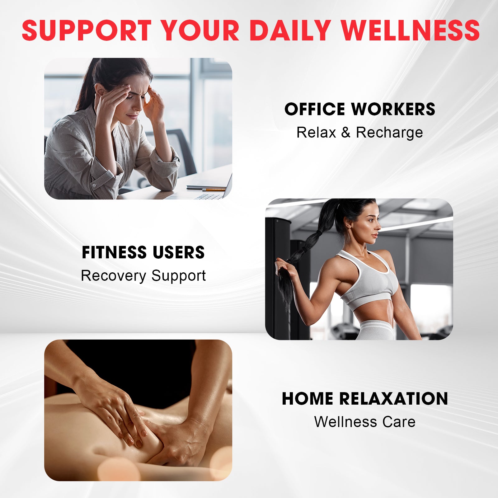 LED Red Light Therapy Lamp with Clip Stand – 660nm & 850nm Near Infrared Light for Skin Care, Muscle Recovery and Home Wellness