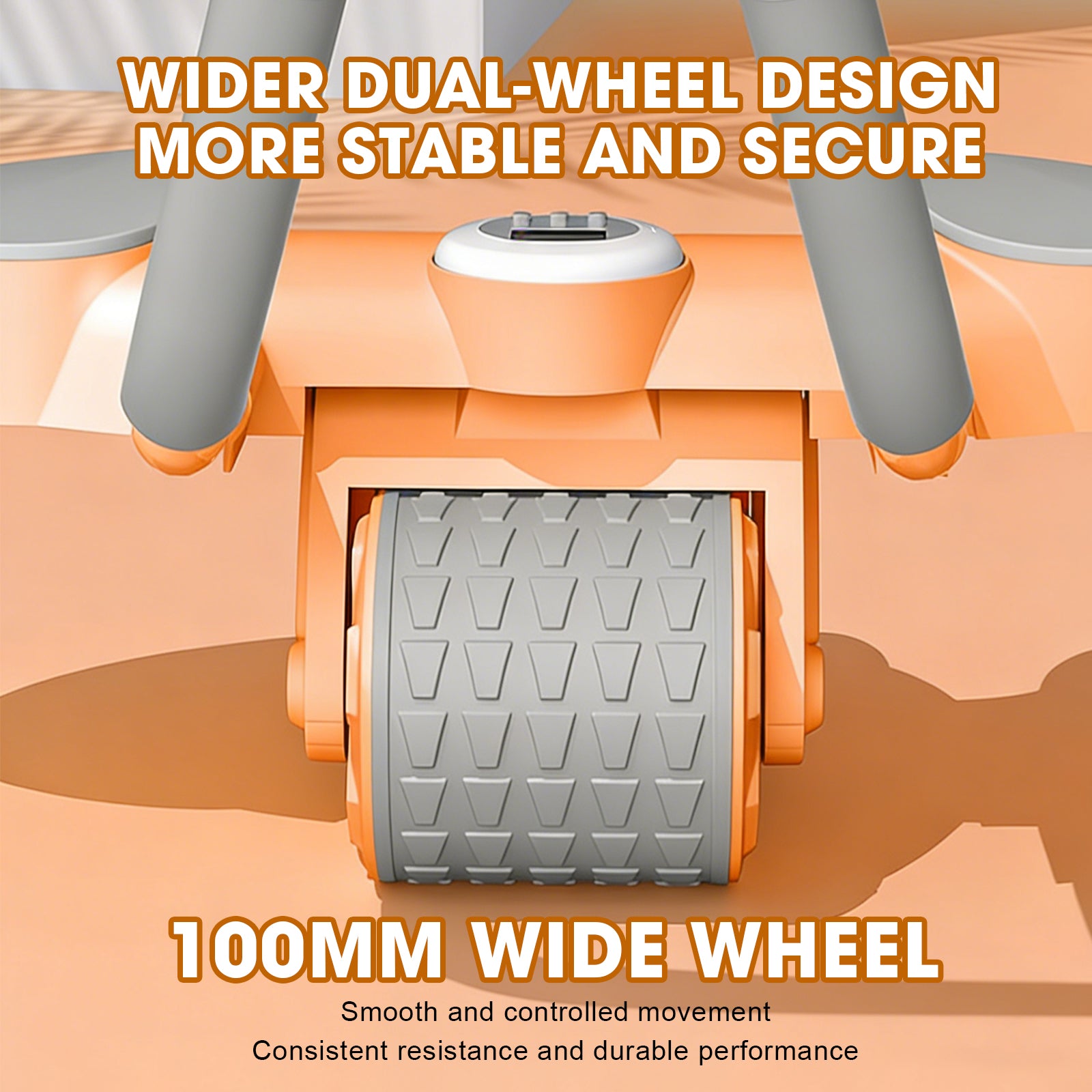 Automatic Rebound Ab Roller with Smart Counter – Dual Wheel Abdominal Trainer for Core Strength Workout