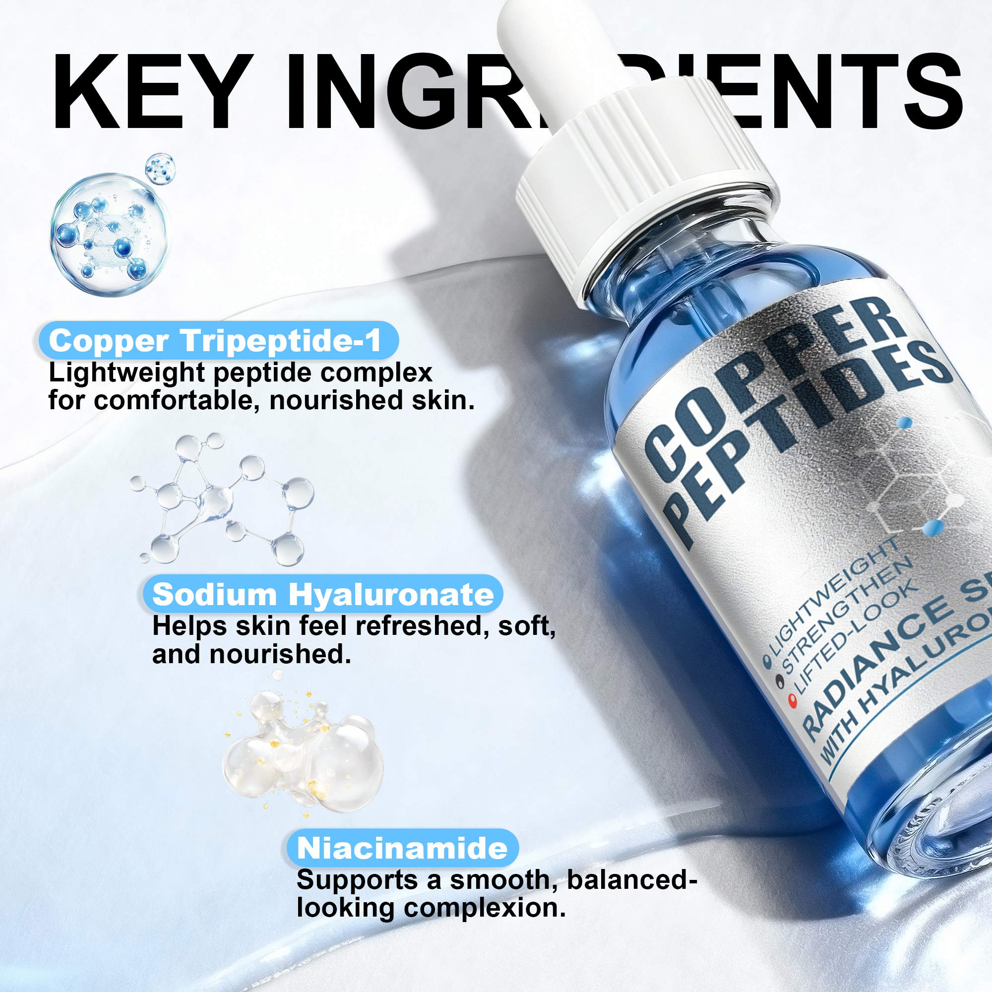 GHK-Cu Copper Peptide Serum, Firming & Hydrating