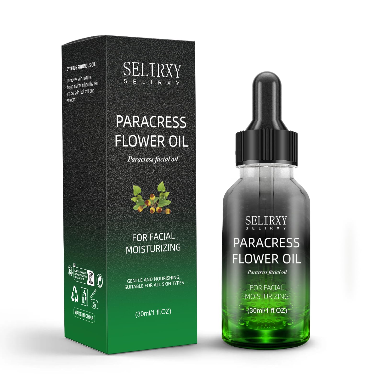 Paracress Facial Oil, Natural Hydrating Glow 30ml/1oz