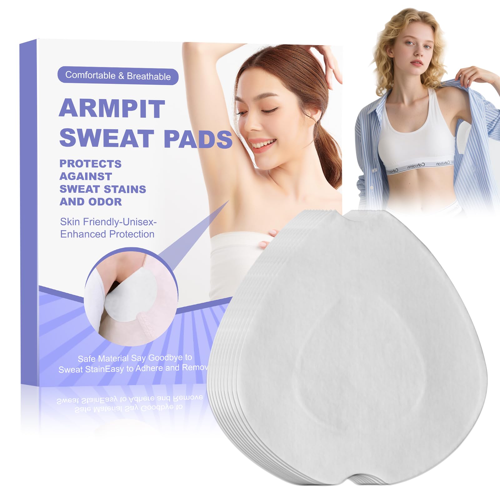 Armpit Sweat Pads, Waterproof & Comfortable 10pcs
