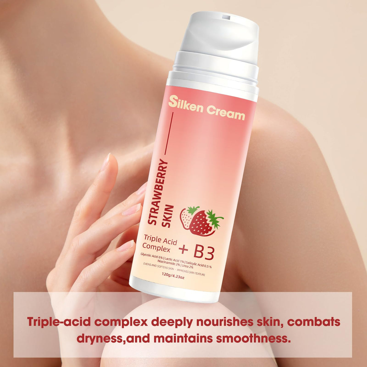 Strawberry Skin Cream with AHA BHA PHA, Hydrating