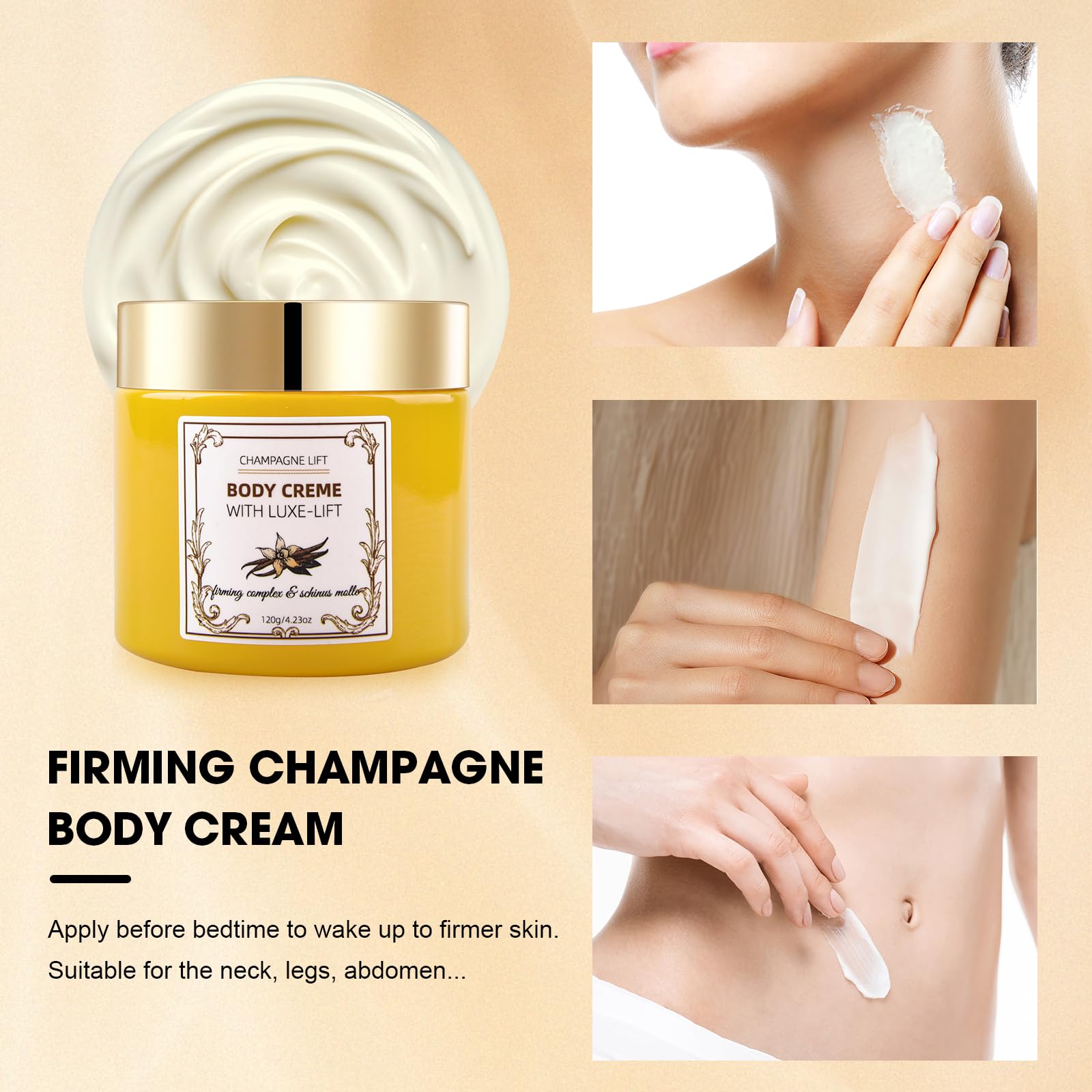 Champagne Body Cream with Pink Pepper, Moisturizing 50ml