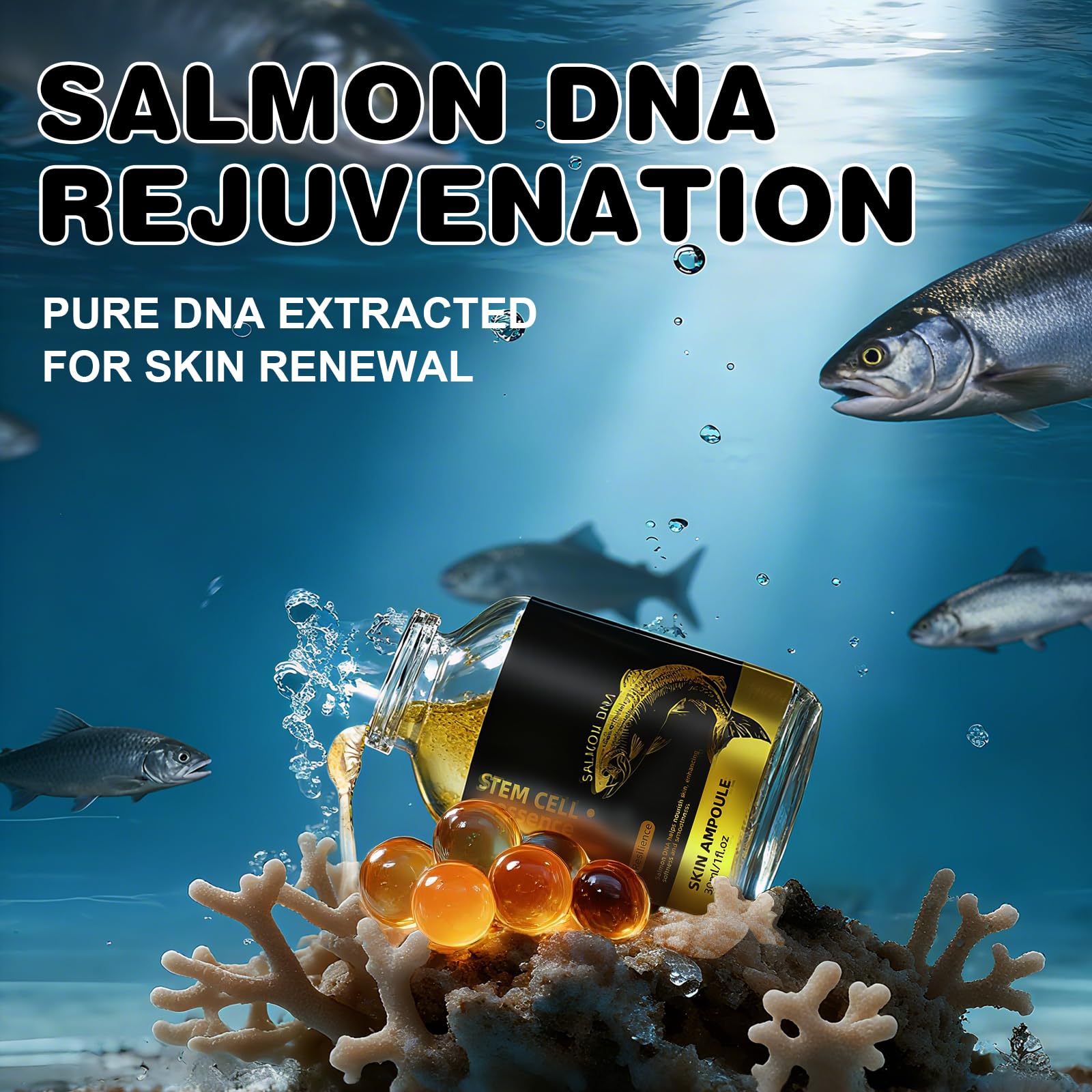 Salmon DNA Face Serum 2PCS, Microneedling Hydration 30ml/1 fl oz