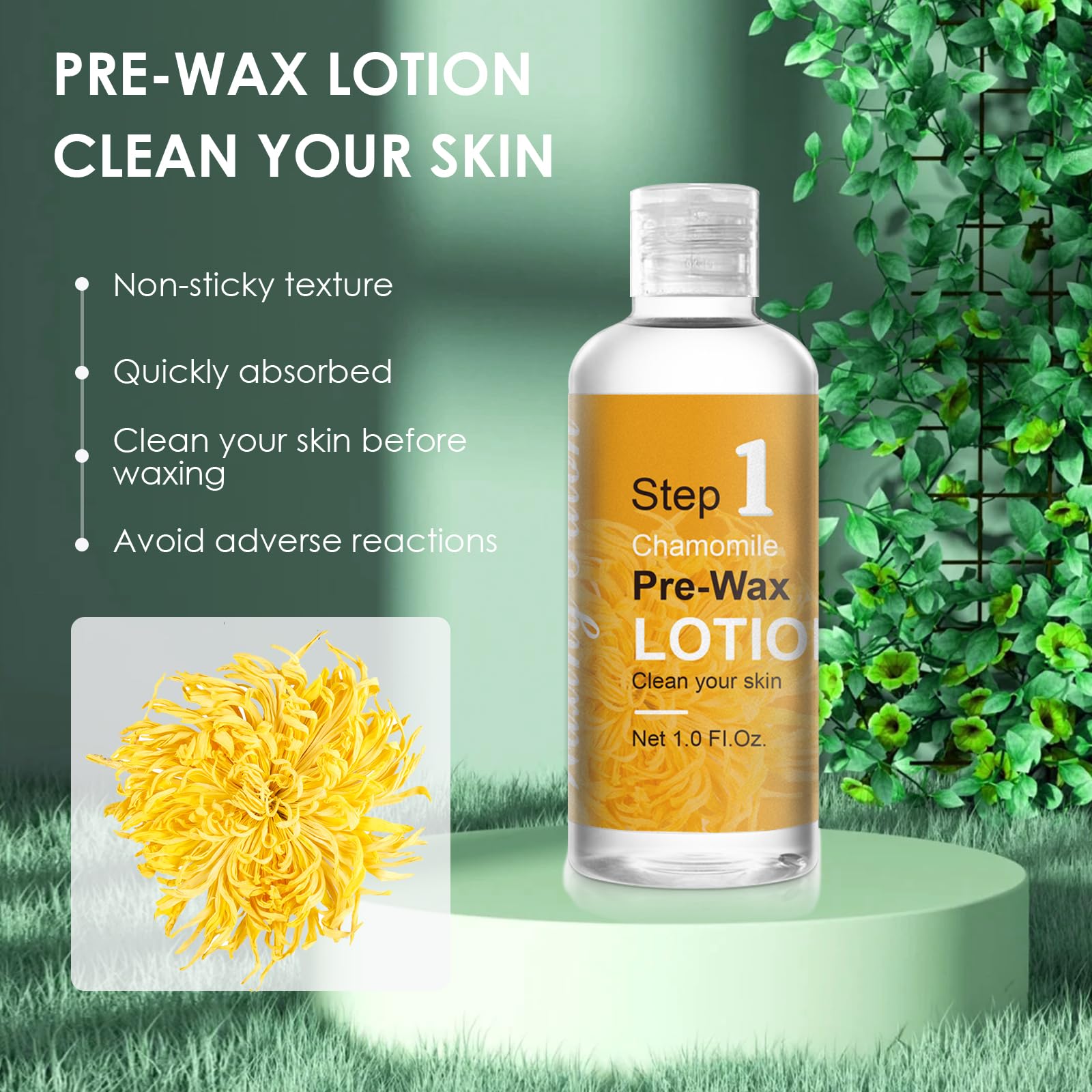 3-Step Pre & Post Wax Care Kit – Pre Wax Cleanser, Wax Remover Oil & Aloe Vera After Wax Gel for Hair Removal Skin Care