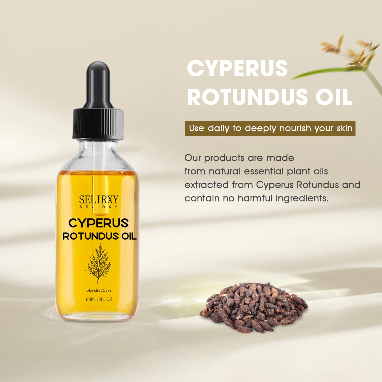 Cyperus Rotundus Oil, Soothing & Hydrating 60ml