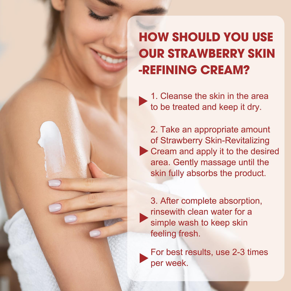 Strawberry Skin Cream with AHA BHA PHA, Hydrating