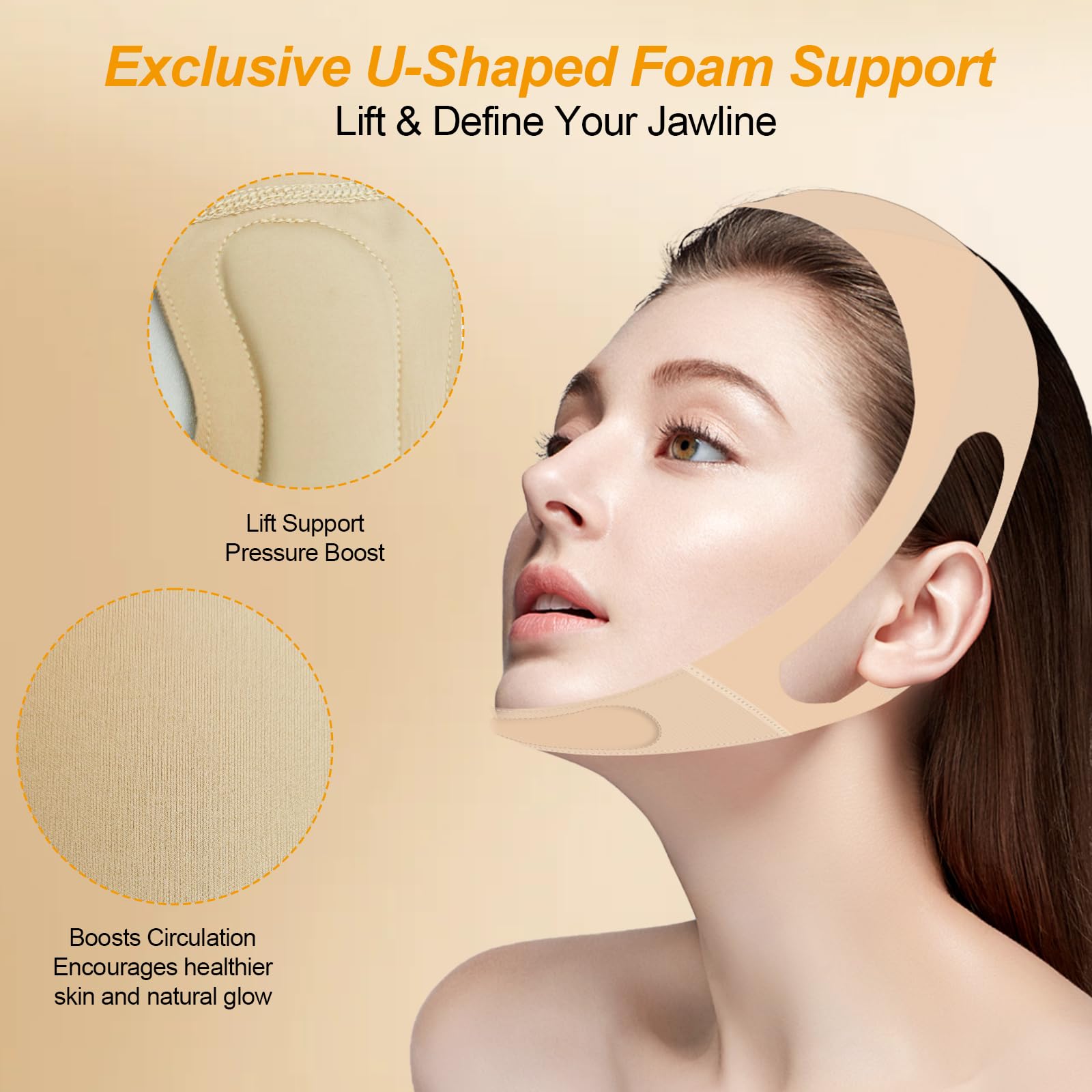 V Line Lifting Mask – U-Shaped Face Slimming Strap for Women