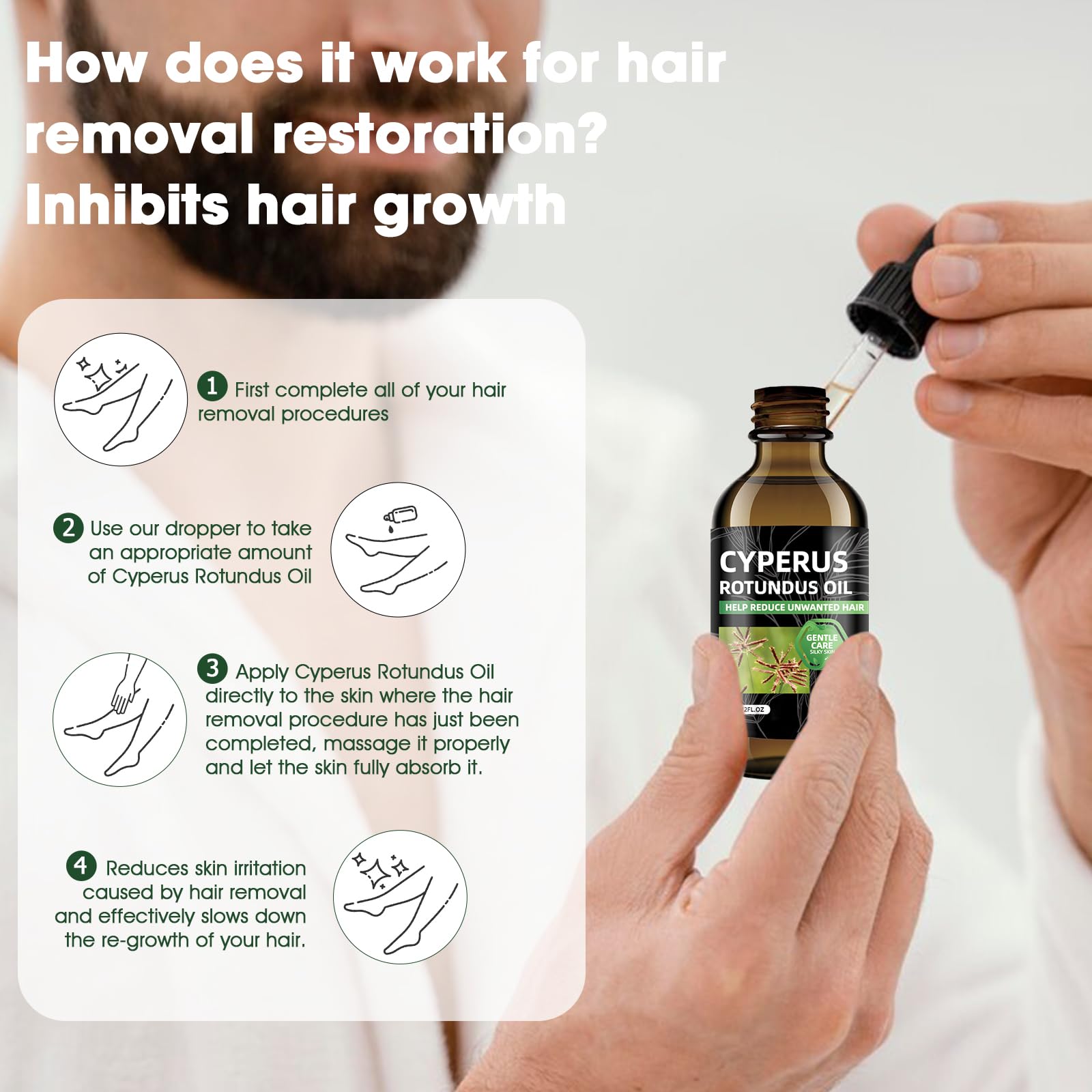 Cyperus Rotundus Oil Natural Soothing Skin Care 60ml