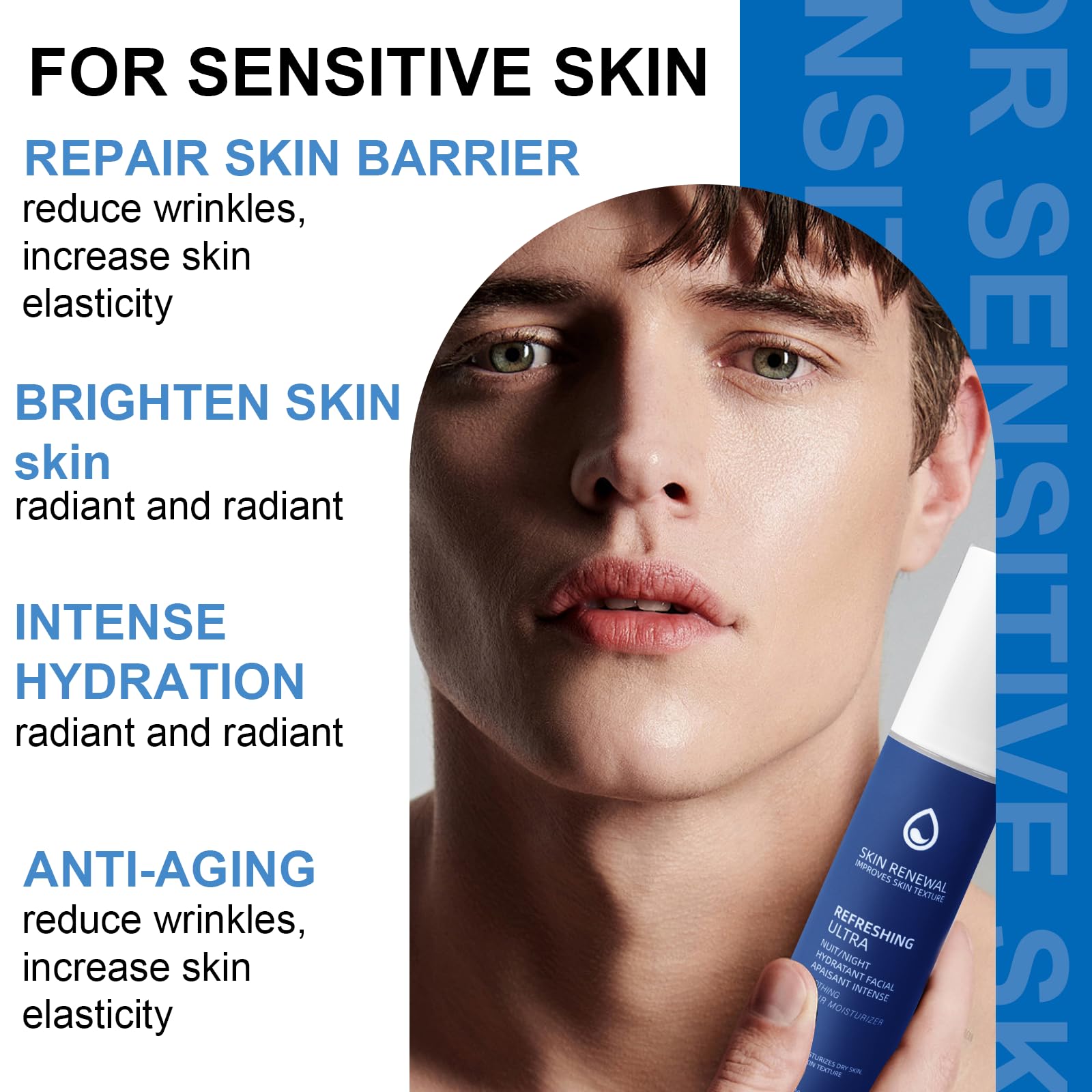 Soothing Night Cream for Sensitive Skin, Deep Hydration 1.7oz