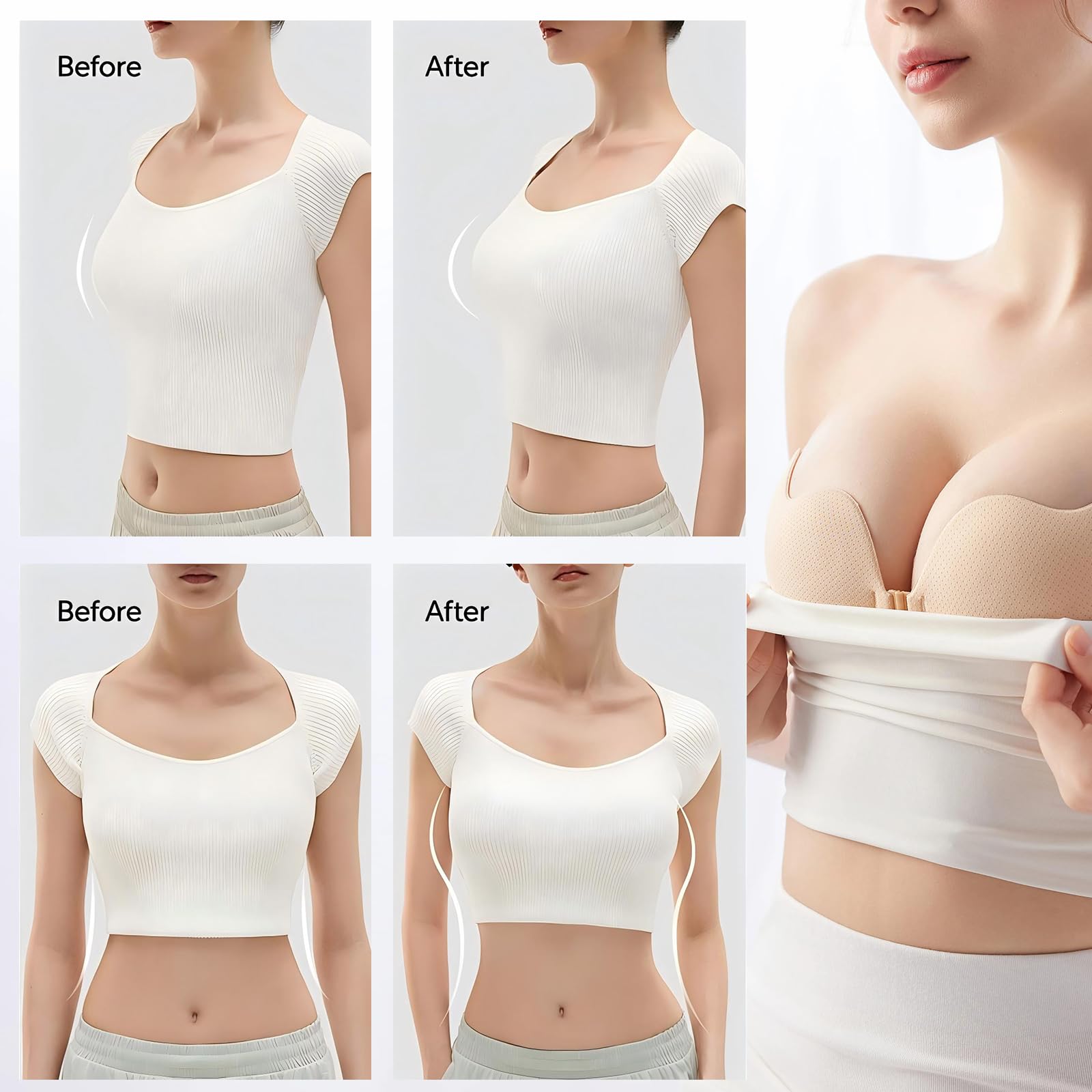 Breast Firming Cream, Hydrating Bust Care for Fuller Look 1.76 fl oz