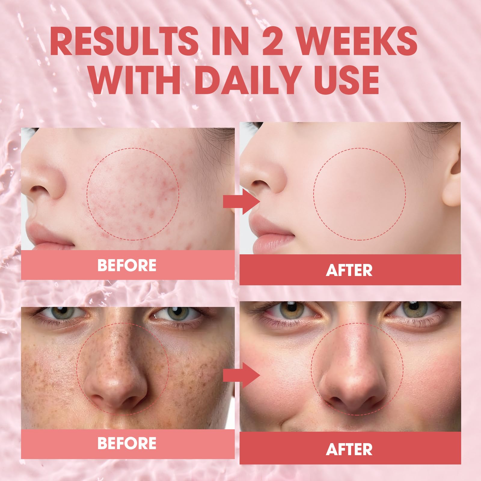 Pink Peptide PDRN Hydrating Serum for Smooth Radiant Skin