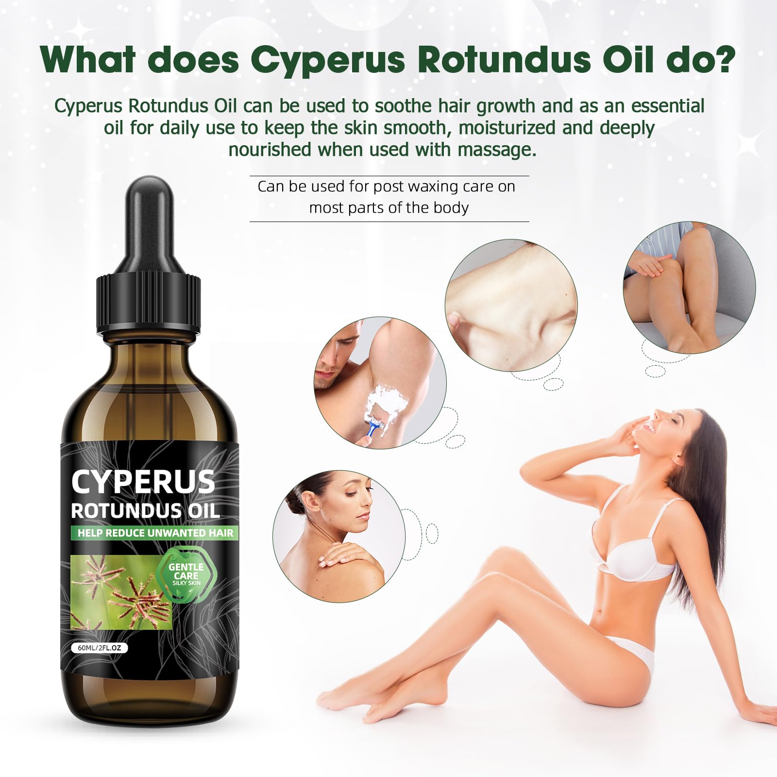 Cyperus Rotundus Oil Natural Soothing Skin Care 60ml