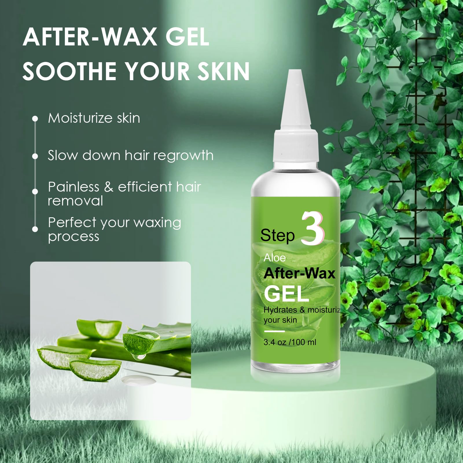 Before & After Waxing Kit – Cleanser, Oil & Soothing Aloe Gel