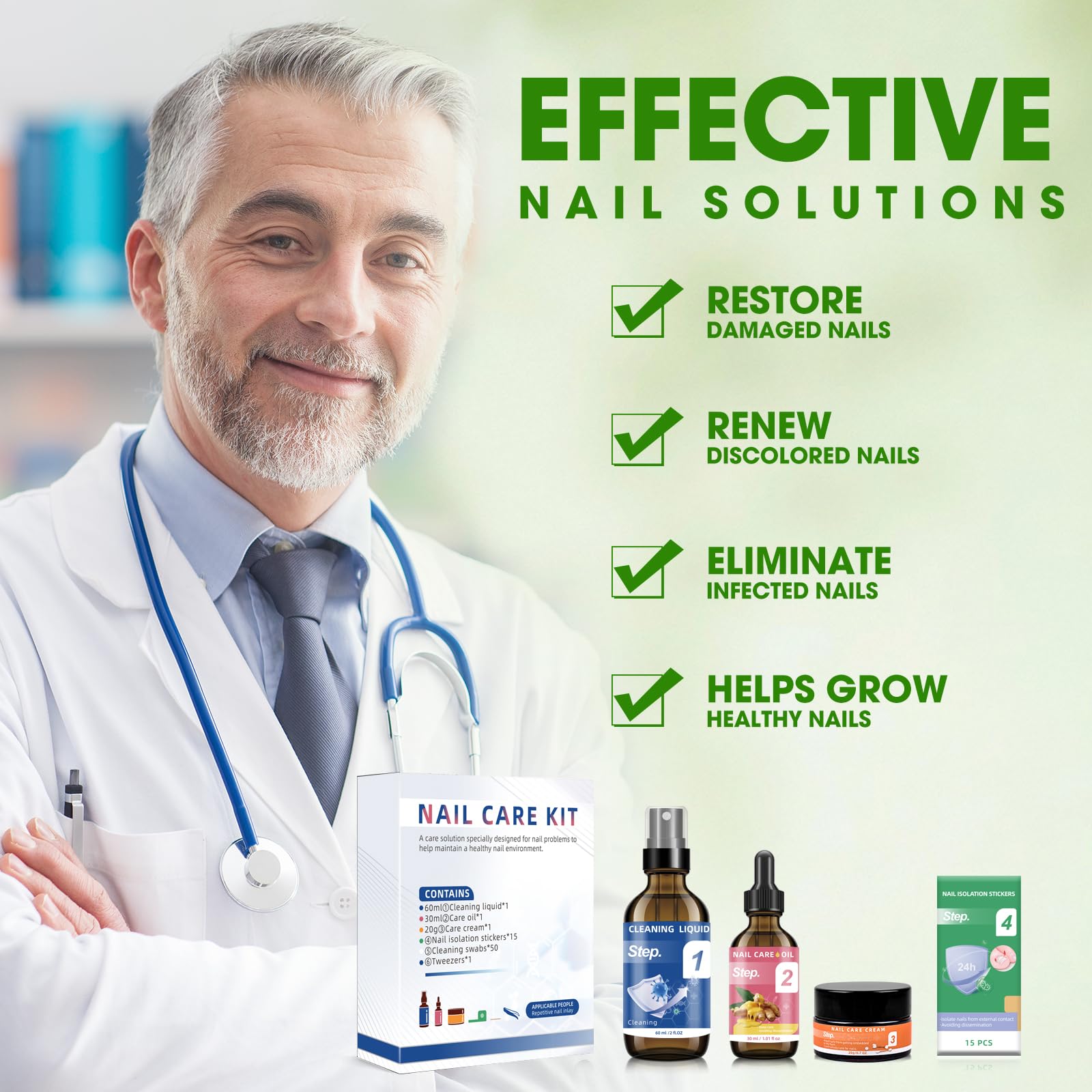 Toenail Fungus Kit – 4-Step Treatment with Cleansing & Care