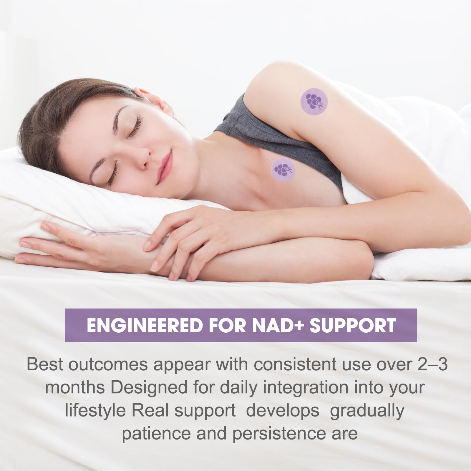 NAD+ Patches for Women and Man – 32 Vegan Skin-Friendly Daily Patches
